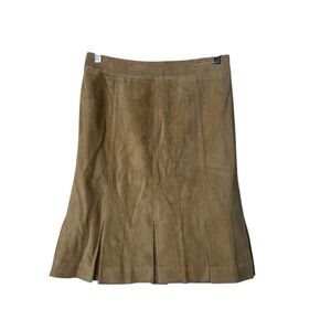LOFT Tan Suede Skirt Size 4